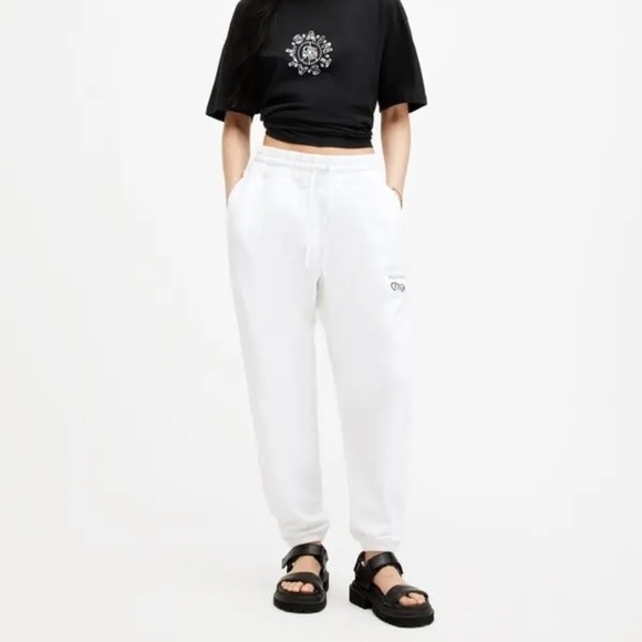 ALLSAINTS Caliwater Relaxed Fit Sweatpants - Optic White Small MSRP $169 - Picture 7 of 13